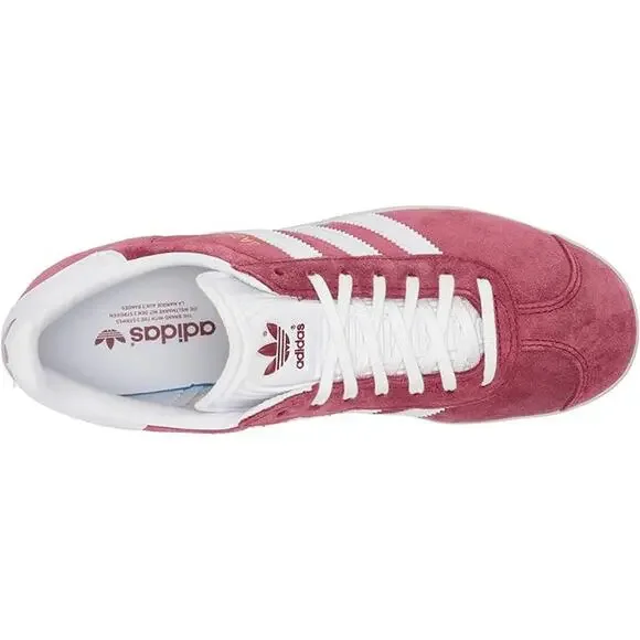 NWT adidas Originals Gazelle Men's Shoes Burgundy/White/Gold Size 7